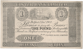 One Pound, 1 December 1902, uniface proof on paper, 60 branches, perforated SPECIMEN C. SKIPPER & EAST (Pick A131p)....