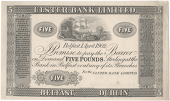 Five Pounds, 1 April 1902, uniface proof on paper, 60 branches, perforated SPECIMEN C. SKIPPER & EAST (Pick A132)....