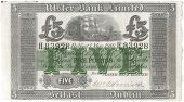 Five Pounds, 1 May 1918, H 83928, signature of R.M. Harrison, 76 branches including extra five in bottom border...