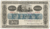 Fifty Pounds, 1 June 1929, 1921, signature of R.M. Harrison (Pick 310). Pinholes and a few numbers in red pencil on...