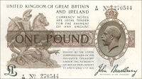 One Pound, 1917-19, E/94 270544, lower serial numbers (Dugg. T16). Extremely fine to good extremely fine (£120-150)