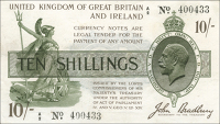 Ten Shillings, 1918-19, A/2 400433 (Dugg. T17). Good very fine (£120-150)
