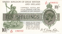 Ten Shillings, 1922-7, J/57 196932 (Dugg. T30). Good extremely fine (£120-150)