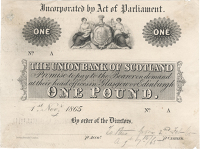 One Pound, 1 November 1865, A prefix, uniface proof on paper, 'To this from 2nd Feb./65, Augt. 7th/65' pencilled at...
