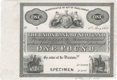 One Pound, 1 May 1868, A prefix, uniface proof on paper, '3rd. March 1868' pencilled in bottom margin, stamped...