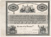 One Pound, 1 October 1872, B prefix, uniface proof on paper, 'To this 4th Novr.1872' pencilled at bottom centre...