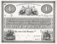 One Pound, 20 July 1893, D prefix, uniface proof on card, 'Feb. 14th. 1894' pencilled at lower centre, three small...