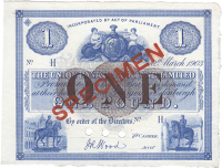 One Pound, 10 March 1903, H prefix, signature of J.R. Wood, watermarked paper, stamped SPECIMEN across front, three...