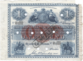 One Pound, 12 February 1910, B 900/1000, signature of John Alexander, stamped  CANCELLED, annotated 'File Copy' in...