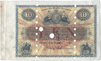 Ten Pounds, 3 August 1923, A prefix, Hird signature, annotated 'Wording correct. Lay to left straight as marked...