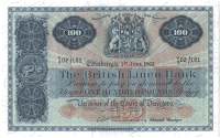 One Hundred Pounds, 1 June 1962, V/3 02/181, signature of A.P. Anderson (Douglas 62-1). Two firm folds, otherwise...