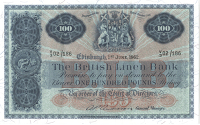 One Hundred Pounds, 1 June 1962, V/3 02/186, signature of A.P. Anderson (Douglas 62-1). Two firm folds, otherwise...