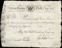One Guinea, 7 May 1787, no. 103/324, watermarked paper, signed by John Maston and David Walker (Douglas 1). A 15mm...