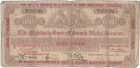 Standard Bank of South Africa Ltd, One Pound, 1 December 1914, W/1 162295, Cape Town (Hern –; cf. Pick S352). Hole...