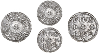 Æthelstan (924-939), Penny, Two Line type [NE I], Winele, winele mo in two lines divided by three crosses, trefoil...