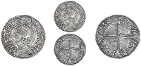 Æthelred II (978-1016), Penny, Long Cross type, Exeter, Dunstan, dv·nstan m’o eaxe, pellet in second quarter,...