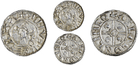 Cnut (1016-1035), Penny, Pointed Helmet type, Lincoln, Aslac, aslac on linco, cross behind head, 0.85g/3h (Mossop...