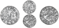 Edward the Confessor (1042-1066), Penny, Sovereign/Eagles type, York, Ulfcetel, vlfkel· on eoferp, annulet in two...