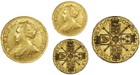 Anne (1702-1714), Half-Guinea, 1710 (MCE 233; S 3575). Slight surface marks, otherwise good extremely fine and...