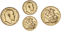 Canada, Edward VII, specimen Sovereign, 1908c, satin finish, 8.00g/12h (M 183; S 3970). Lightly wiped on obverse,...