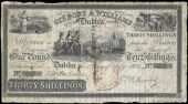 Co Dublin, DUBLIN, Gibbons & Williams, Thirty Shillings, 1 July 1833, no. 317. A few small holes and splits, partial...