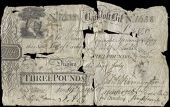 Co Dublin, Dublin, Bank Post Bill for Three Pounds, July 1813, no. 1638, for Thomas Hannyington, signed by him....