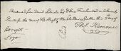 Co Dublin, Dublin, handwritten receipt, 3 February 1785, ‘Received from David La Touche Esq & Sons, Five Hundred...