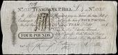 Co Galway, Tuam, Tuam Bank, Post Bill for Four Pounds, 13 November 1811, no. 1335, for Hon. Charles Ffrench, Henry...