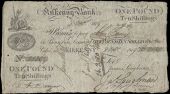 Co Kilkenny, Kilkenny, Kilkenny Bank, One Pound Ten Shillings, 8 October 1819, no. 2180, for James Loughnan, signed...