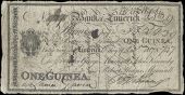 Co Limerick, Limerick, Bank of Limerick, One Guinea, 6 December 1817, no. 747, for George Maunsell, John Kennedy and...
