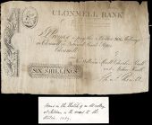 Co Tipperary, Clonmel, Clonmell Bank, Six Shillings, undated, no numbers, for William Riall, Charles Riall and...