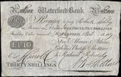 Co Waterford, Waterford, Waterford Bank, Thirty Shillings, 1 October 1809, E 102, for Abram Atkins, Nicholas...