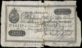 Thirty Shillings, 3 January 1816, no. 10529, contemporary forgery on watermarked paper, stamped FORGERY (Pick –)....