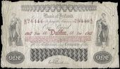 One Pound, 18 December 1917, K/11 76444, 66 branches in five lines, signature of W.H. Baskin (Pick A30). Two spindle...