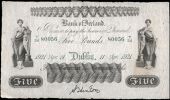 Five Pounds, 11 April 1921, T/34 80056, signature of S. Hinton, no title (Pick A38b). Two spindle holes on right...