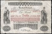 One Pound, 23 February 1920, B/10 52457, signature of A.G. Fleming (Pick A35). Good fine 	€300-350





