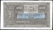 One Pound, undated proof on paper, 41 branches, printed on both sides, perforated CANCELLED twice (Pick A50). About...