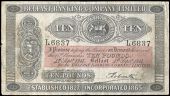 Ten Pounds, 4 September 1914, L 6837, signature of S. Johnston, 44 branches (Pick A52). Spots of light...