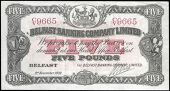 Five Pounds, 9 November 1939, C/V 9665, signature of A. Wales (Pick 127b). About extremely fine 	€80-100
