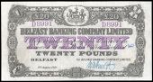 Twenty Pounds, 10 August 1940, D 8991, signature of W.A. Knott (Pick 129b). Small number on right side and has been...