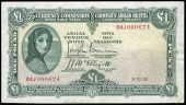 One Pound, 8 November 1935, 84J 060624, Brennan-McElligott signatures (MacDevitt E-076; Pick 2A). Very fine...