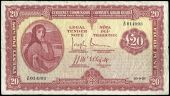Twenty Pounds, 10 September 1928, X/01 014993, Brennan-McElligott signatures (MacDevitt E-113; Pick 5). Pinholes,...