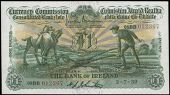 The Bank of Ireland, One Pound, 3 July 1939, 08BB 012367, Brennan-Johnson signatures (MacDevitt E-002; Pick 8b)....