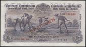 The Bank of Ireland, Five Pounds, ‘5 September 1978’, 00ZK 000000, colour trial, stamped SPECIMEN in red on...