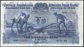 The Hibernian Bank Ltd, Ten Pounds, 6 May 1929, 01HT 016863, Brennan-Campbell signatures (MacDevitt E-013; Pick...
