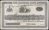 Twenty Pounds, Macroom, uniface proof on paper, stamped SPECIMEN at lower right, '27th [——]/61' pencilled in...