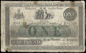 One Pound, 1 October 1913, Z 84348, 87 branches in seven lines, signature uncertain (Pick –). Pinholes and a few...