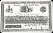 Three Pounds, 3 March 1896, uniface proof on card, 85 branches in five lines, three small punch-holes, 'March 20th...