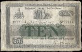 Ten Pounds, 10 April 1907, no. 77114, 85 branches in six lines, signature of B. Evans (Pick A59). A few edge nicks,...