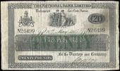 Twenty Pounds, 20 May 1905, no. 6499, 85 branches in six lines, signature of J.C. Wilson (Pick –). A few pinholes...